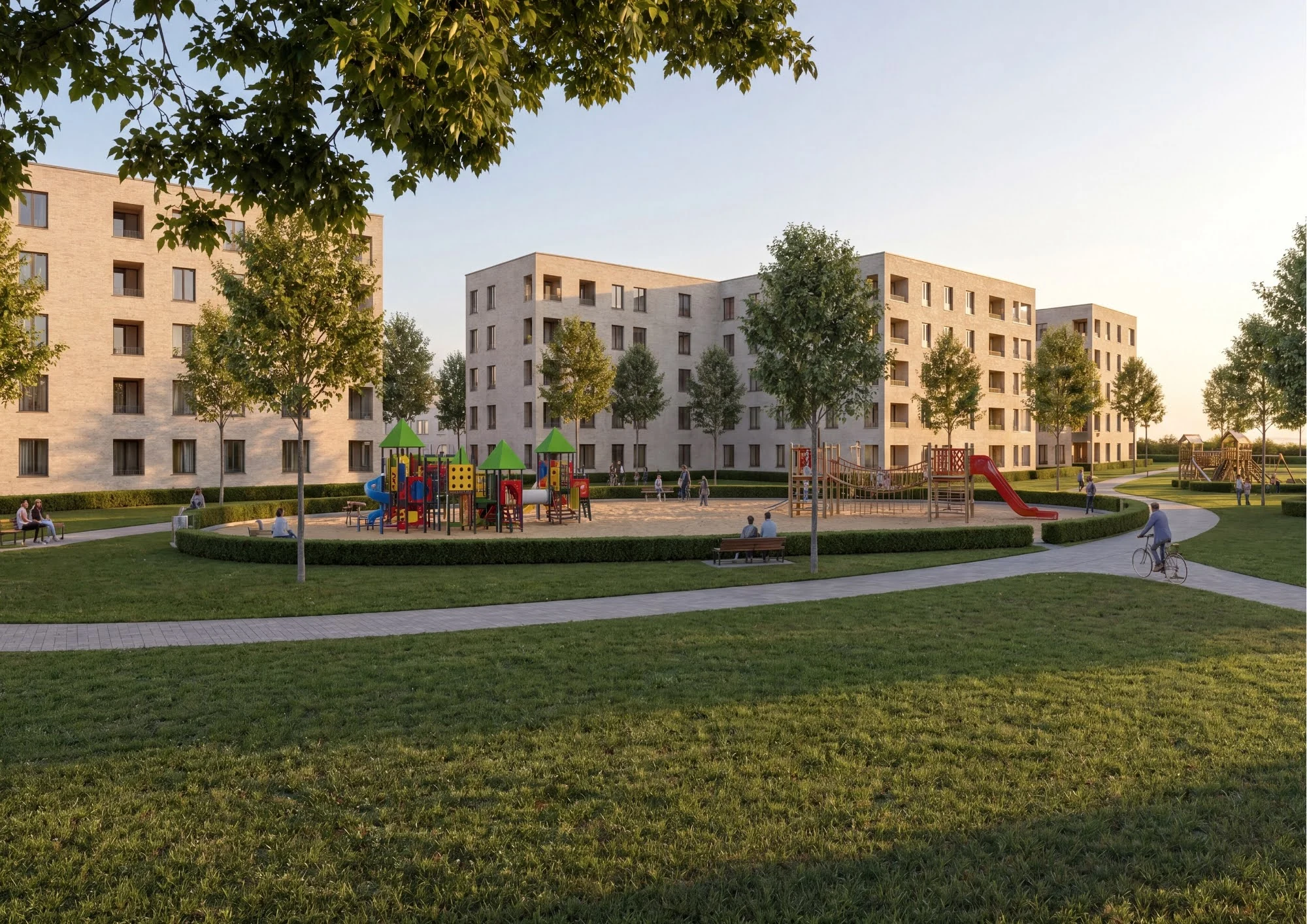 Geplanter Park und grüne Freiräume im NachtigallenPark
