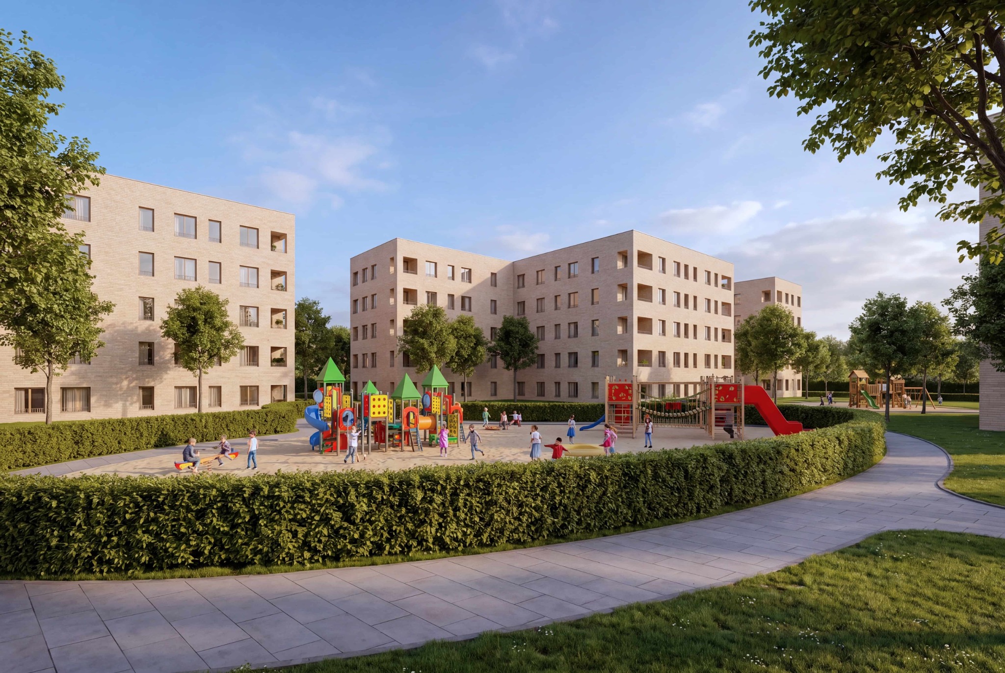 Geplanter Park und Spielbereich im NachtigallenPark